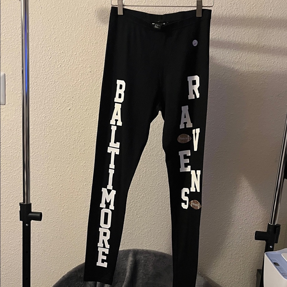 Baltimore Ravens Kids Black Leggings